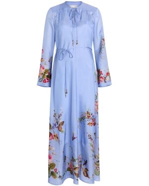 Zimmermann Floral Print Dress - Blue