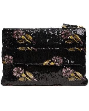 La DoubleJ Ruffle Clutch Bag - Black