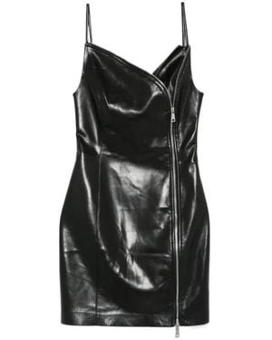 Nanushka Faux-Leather Mini Dress - Black