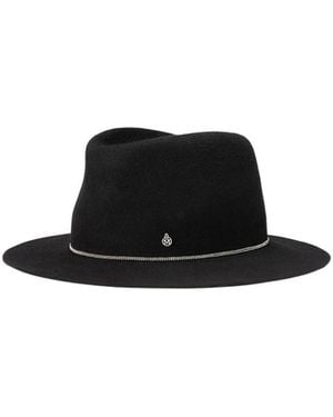 Maison Michel André Logo-Detail Fedora Hat - Black