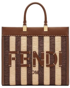 Fendi Sunshine Medium Tote Bag - Brown