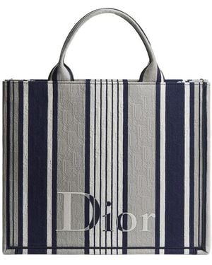 Dior Iviera Medium Book Tote With Strap - Black