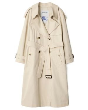 Burberry Belted Double-Breasted Trench Coat - Natural