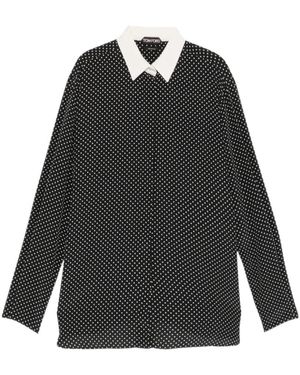 Tom Ford Polka Dot Shirt - Black