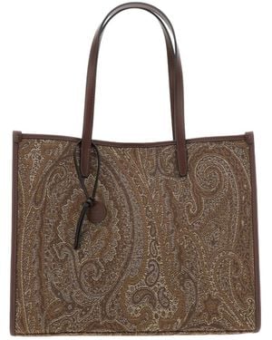 Etro Lovtter Jacquard Tote Bag - Brown