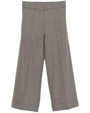 D.exterior Pressed-Crease Turned-Up Pants - Gray