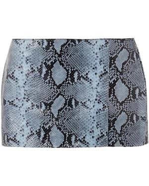 16Arlington Snake-Patterned Half-Length Skirt - Blue