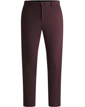 BOSS Simple Straight-Leg Trousers - Red