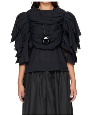Comme des Garçons Pleated Top - Black