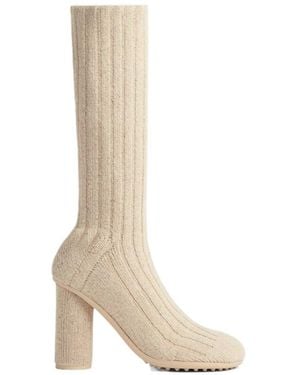 Bottega Veneta Atomic Knitted Sock Boots - White