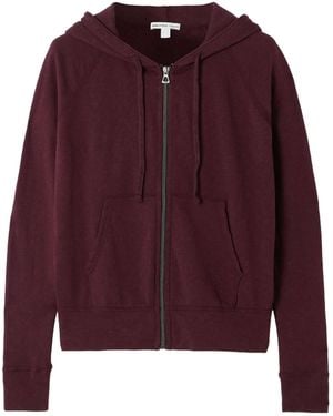 James Perse Long Sleeve Sweatshirt Jacket - Purple