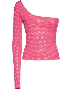 GIUSEPPE DI MORABITO Embellished Stretch Lycra Top - Pink