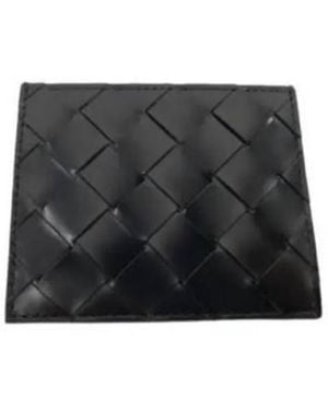 Bottega Veneta Woven Card Holder - Black