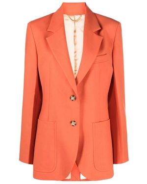 Victoria Beckham Single-Breasted Twill Blazer - Orange