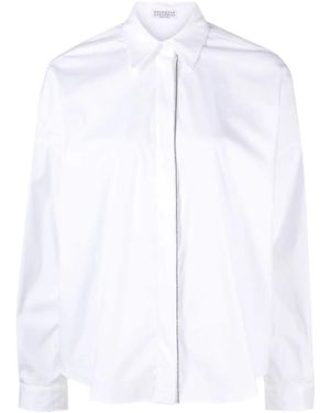 Brunello Cucinelli Long-Sleeved Shirt - White