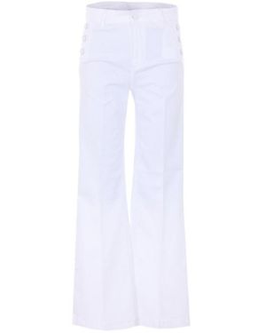 Liu Jo Button-Detail Flared Jeans - White