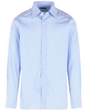 Tom Ford Slim-Fit Striped Shirt - Blue