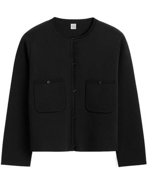 TOTEME Compact-Knit Cardigan - Black