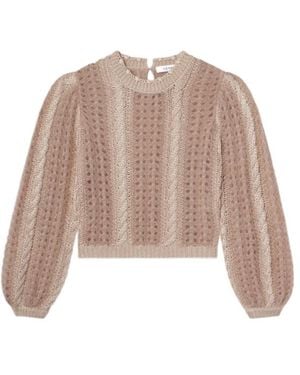 FRAME Cable-Knit Jumper - Natural