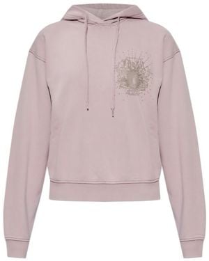 DIESEL F-Phoeny Graphic-Print Rhinestone-Embellished Hoodie - Pink