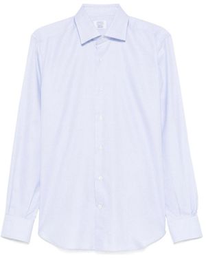 Mazzarelli Mini-Check Shirt - White