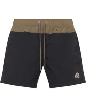 Moncler Sea Color-Block Swim Shorts - Grey