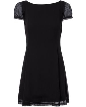 Posse Lace-Trimmed Dress - Black
