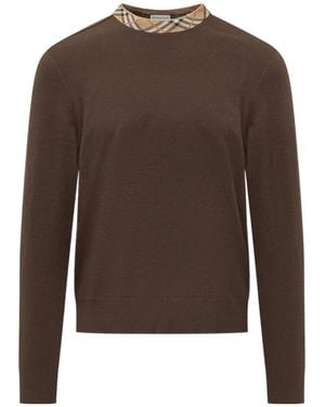 Burberry Long-Sleeved Knitwear - Brown