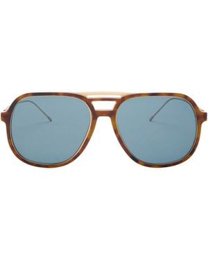 Brunello Cucinelli Aviator-Style Sunglasses - Blue