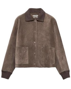 JW Anderson Suede Jacket - Brown