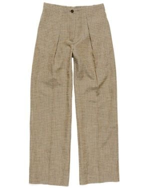 Acne Studios High-Waisted Wide-Leg Pants - Natural