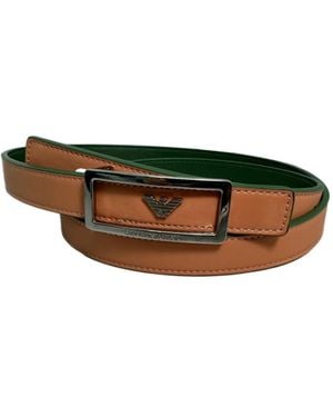 Emporio Armani Eagle Label Double-Sided Belt - Multicolour