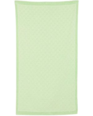 Gucci Gg Terrycloth Jacquard Beach Towel - Green