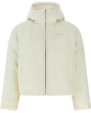 Gucci Logo Lettering Bouclé Jacket - White