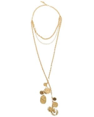 Chloé Multi-Layered Chain Pendant Necklace - White