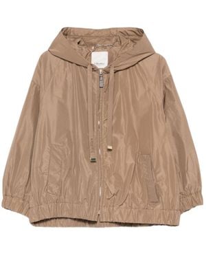 Max Mara Hooded Zip Jacket - Natural