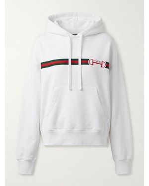 Gucci Logo Printed Jersey Sweatshirt - White