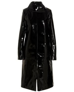Raf Simons Logo Trench Coat - Black