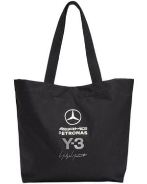 Y-3 Amg Petronas Logo Tote Bag - Black