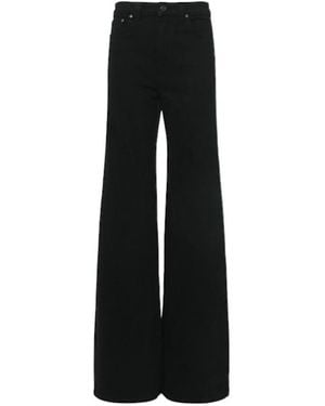 KHAITE High-Waist Wide-Leg Jeans - Black