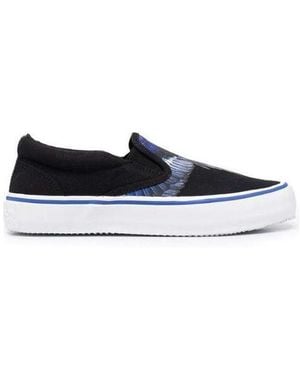 Marcelo Burlon County Of Milan Printed Slip-On Trainers - Blue