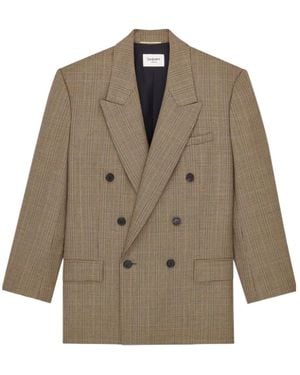 Saint Laurent Long-Sleeve Blazer - Brown