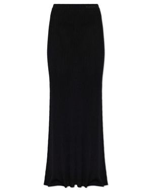 Balenciaga Ribbed Maxi Skirt - Black