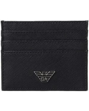 Emporio Armani Logo Plaque Cardholder - Black
