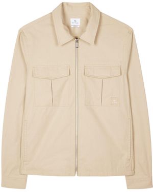 Paul Smith Collared Zipup Work Jacket - Natural