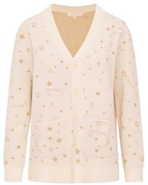 LoveShackFancy Mar Star-Pattern Cardigan - Natural