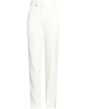 Jacquemus Solid Straight-Leg Pants - White