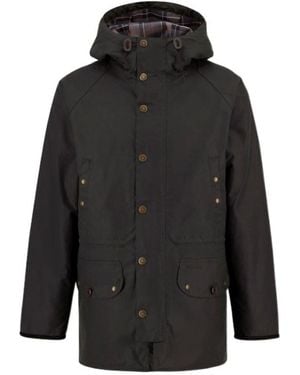 Barbour Reel Waxed Parka - Black