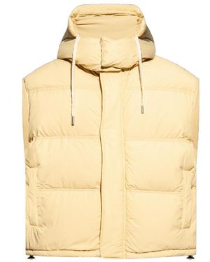 Ami Paris Hooded Padded Gilet - Natural