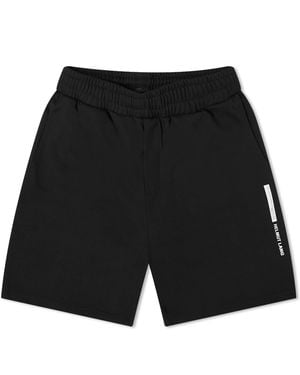 Helmut Lang Logo Printed Straight Hem Shorts - Black